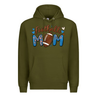 Army Green football mom Premium Hoodie - MaliasSmallBusiness