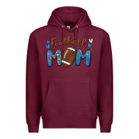 Burgundy football mom Premium Hoodie - MaliasSmallBusiness