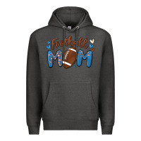 Charcoal Heather football mom Premium Hoodie - MaliasSmallBusiness
