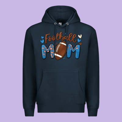 Football Mom Premium Hoodie Designed By Maliassmallbusiness