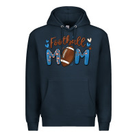 Navy football mom Premium Hoodie - MaliasSmallBusiness