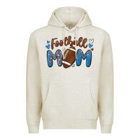 Oatmeal Heather football mom Premium Hoodie - MaliasSmallBusiness