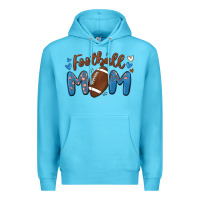 Ocean Blue football mom Premium Hoodie - MaliasSmallBusiness