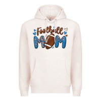 Pale Pink football mom Premium Hoodie - MaliasSmallBusiness