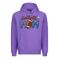 Purple football mom Premium Hoodie - MaliasSmallBusiness