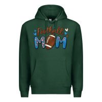 Sports Green football mom Premium Hoodie - MaliasSmallBusiness