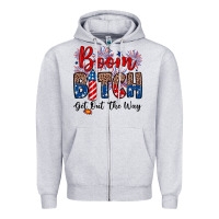 Heather Grey Boom bitch get out the way Zipper Hoodie - Neo Western