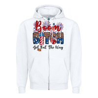 White Boom bitch get out the way Zipper Hoodie - Neo Western