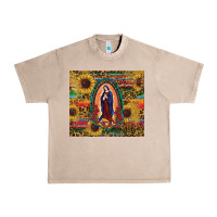 French Oak sunflower serape lady of guadalupe Urban Heavy Tee - RanaPortraitStore