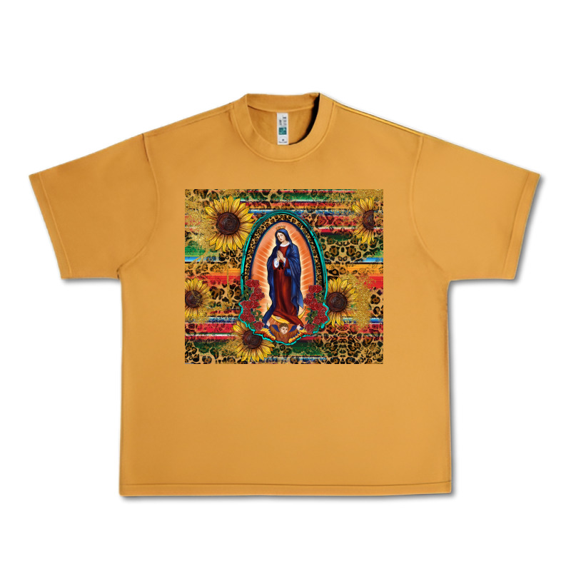 Sunflower Serape Lady Of Guadalupe Urban Heavy Tee by RanaPortraitStore | Teevron