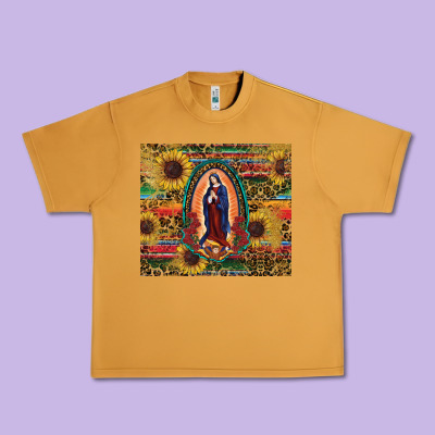 Urban Heavy Tee sunflower serape lady of guadalupe