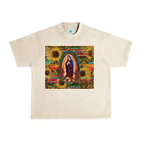 Sandshell sunflower serape lady of guadalupe Urban Heavy Tee - RanaPortraitStore