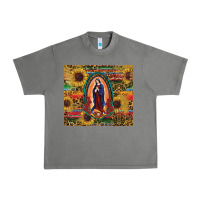 Tornado sunflower serape lady of guadalupe Urban Heavy Tee - RanaPortraitStore