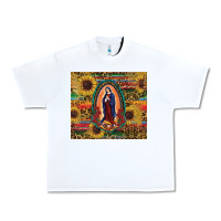 White sunflower serape lady of guadalupe Urban Heavy Tee - RanaPortraitStore