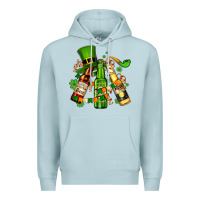 Blue Mist st patrick's beers flags and hat Premium Hoodie - AdoDesignShop