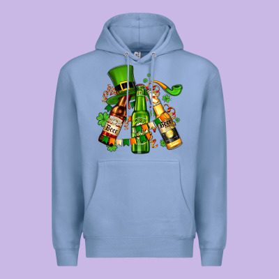 St Patrick's Beers Flags And Hat Premium Hoodie Designed By Adodesignshop