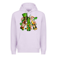 Lilac st patrick's beers flags and hat Premium Hoodie - AdoDesignShop