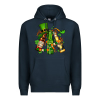 Navy st patrick's beers flags and hat Premium Hoodie - AdoDesignShop
