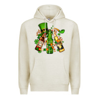 Oatmeal Heather st patrick's beers flags and hat Premium Hoodie - AdoDesignShop