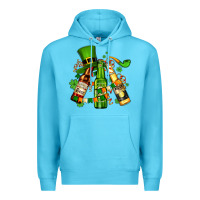 Ocean Blue st patrick's beers flags and hat Premium Hoodie - AdoDesignShop