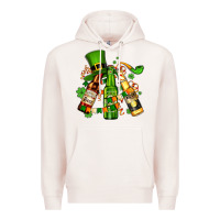 Pale Pink st patrick's beers flags and hat Premium Hoodie - AdoDesignShop