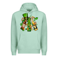 Seafoam st patrick's beers flags and hat Premium Hoodie - AdoDesignShop
