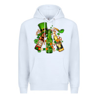 White st patrick's beers flags and hat Premium Hoodie - AdoDesignShop