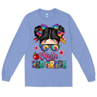 Colony Blue hello third grade kid Long Sleeve Tee - texasbilliewilder