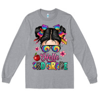 Heather Grey hello third grade kid Long Sleeve Tee - texasbilliewilder
