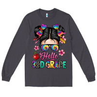 Smoke hello third grade kid Long Sleeve Tee - texasbilliewilder