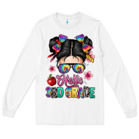 White hello third grade kid Long Sleeve Tee - texasbilliewilder