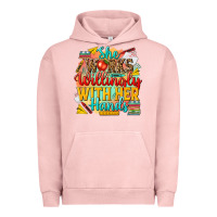 Pigment Salmon she works willingly with her hands teacher Urban Hoodie - NancyCooperArtShop