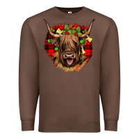 Chestnut highland cow  christmas Premium Sweatshirt - JahusDesignShop