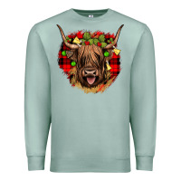 Seafoam highland cow  christmas Premium Sweatshirt - JahusDesignShop