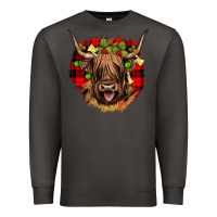 Smoke highland cow  christmas Premium Sweatshirt - JahusDesignShop