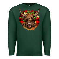 Sports Green highland cow  christmas Premium Sweatshirt - JahusDesignShop