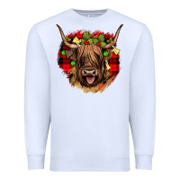 White highland cow  christmas Premium Sweatshirt - JahusDesignShop
