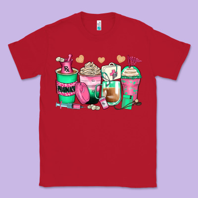 Pharmacy Coffee Cups Classic Tee Designed By Zillion Design Studio