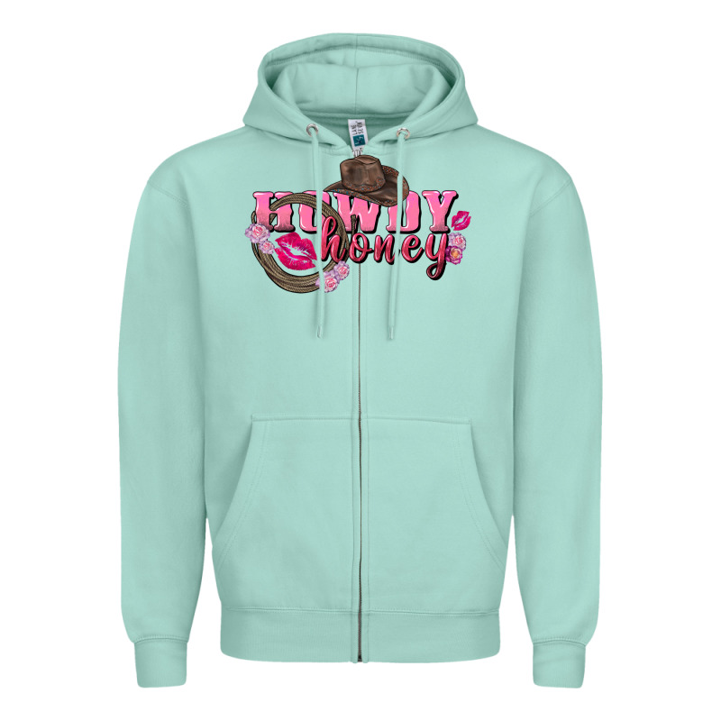 Howdy Honey Valentine's Day Zipper Hoodie by FaDigitalArtStudio | Teevron