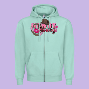 Howdy Honey Valentine's Day Zipper Hoodie Designed By Fadigitalartstudio