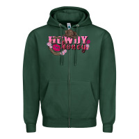 Sports Green howdy honey valentine's day Zipper Hoodie - FaDigitalArtStudio