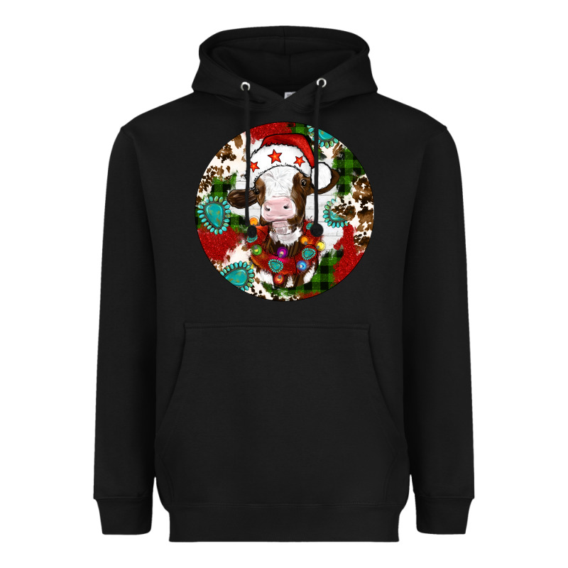 Christmas Cow Gemstone Heavyweight Hoodie by Artiststas | Teevron