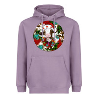 Lavender Christmas cow gemstone Heavyweight Hoodie - Artiststas
