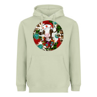 Matcha Christmas cow gemstone Heavyweight Hoodie - Artiststas