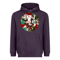 Plum Christmas cow gemstone Heavyweight Hoodie - Artiststas