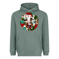 Sage Christmas cow gemstone Heavyweight Hoodie - Artiststas