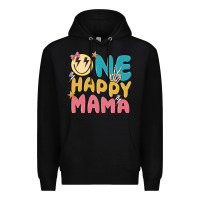 Black one happy mama Premium Hoodie - MaliasSmallBusiness