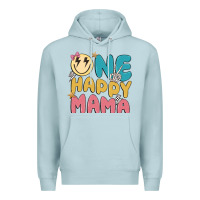 Blue Mist one happy mama Premium Hoodie - MaliasSmallBusiness