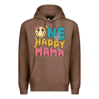 Chestnut one happy mama Premium Hoodie - MaliasSmallBusiness