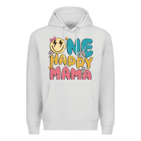 Dove Grey one happy mama Premium Hoodie - MaliasSmallBusiness
